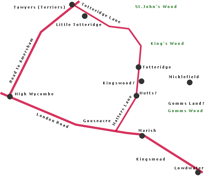 Totteridge Map