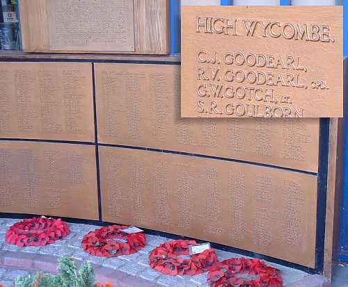 Memorial at High Wycombe Hospital