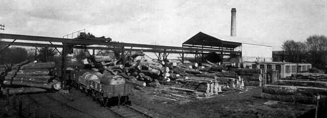 Sawmill railway siding, 1930's