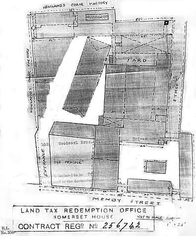 1930 plan of Goodearl Bros. Mendy Street Factory
